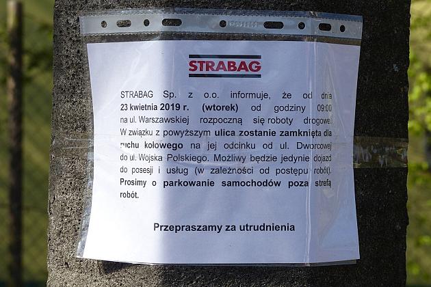 Wykopy na Warszawskiej, asfalt na Monte Cassino i Dworcowej