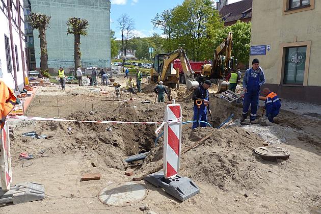 Długosza i Gdańska otwarte. Wykopy na Przyzamcze