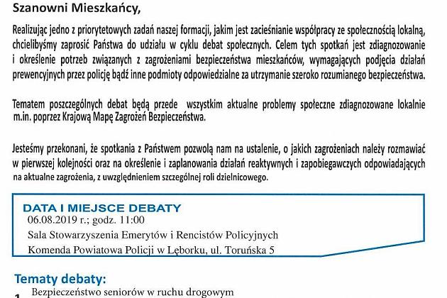 Policyjna debata dla seniorów