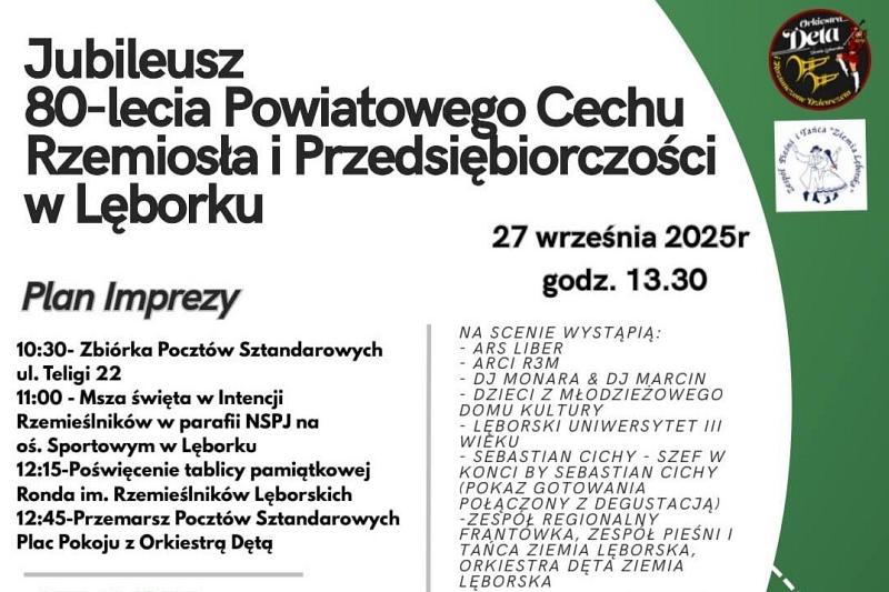 Jubileusz Powiatowego Cechu Rzemiosła i Przedsiębiorczości w Lęborku – zaproszenie na uroczyste obchody