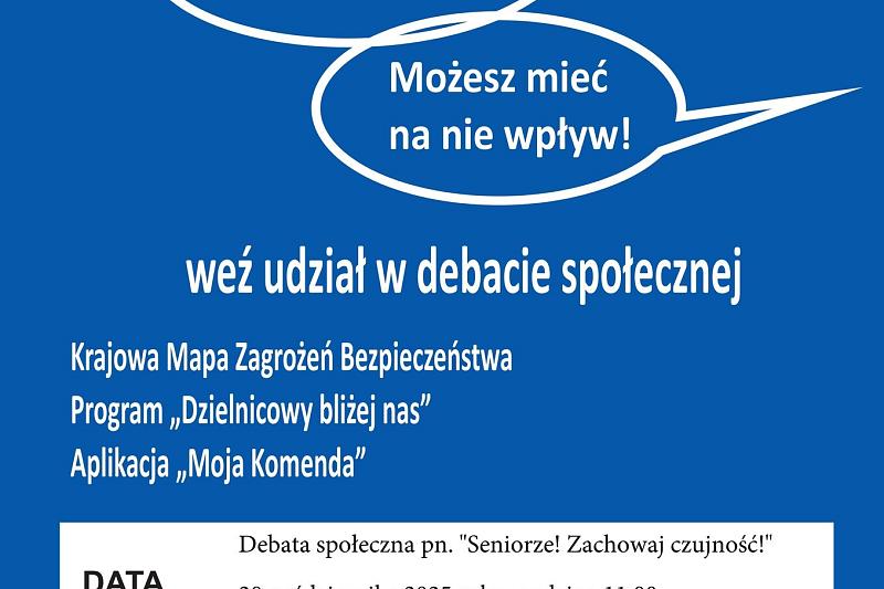 Weź udział w debacie społecznej o bezpieczeństwie seniorów