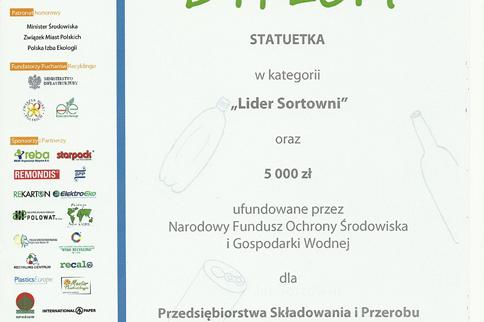 Przedsiębiorstwo w Czarnówku LIDEREM SORTOWNI 