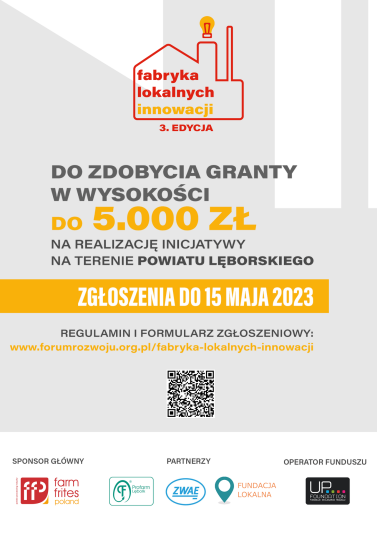 Nabór wniosków w 3. edycji Konkursu Grantowego - Fabryka Lokalnych Innowacji przełużony do 15 maja