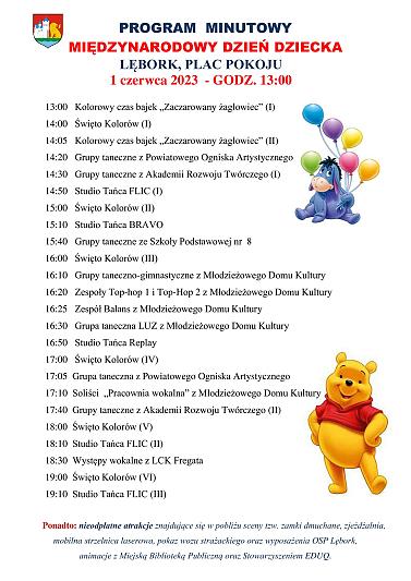 Program imprezy plenerowej z okazji Dnia Dziecka