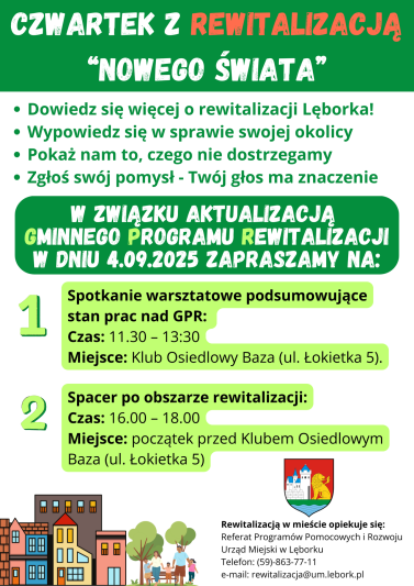 „Czwartek z rewitalizacją” (obszar Lębork Nowy Świat)